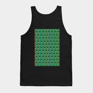 gold at the end of the rainbow puking skulls green Tank Top